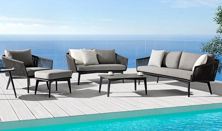 Primavera Aluminium & Kordel Gartenlounge