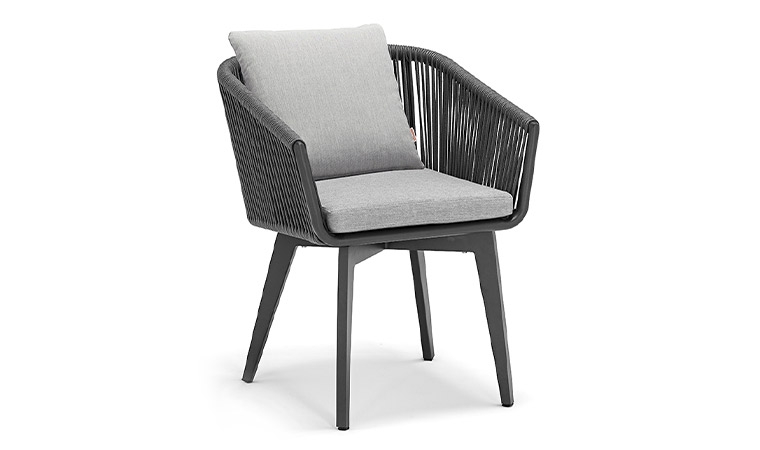 Primavera Dining Aluminium und Kordelgeflecht Sessel